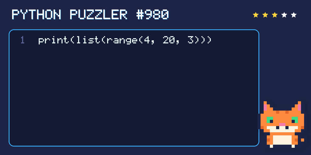 Python puzzler 980 code
