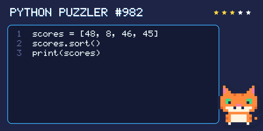Python puzzler 982 code