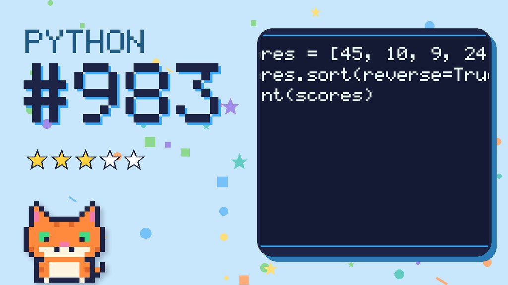 Python Puzzler 983 card