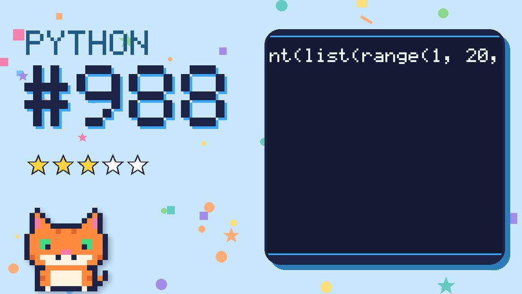 Python Puzzler 988 card