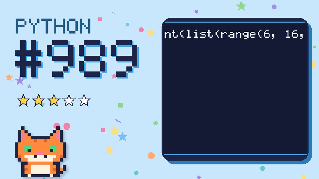 Python Puzzler 989 card