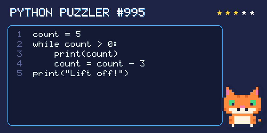Python puzzler 995 code
