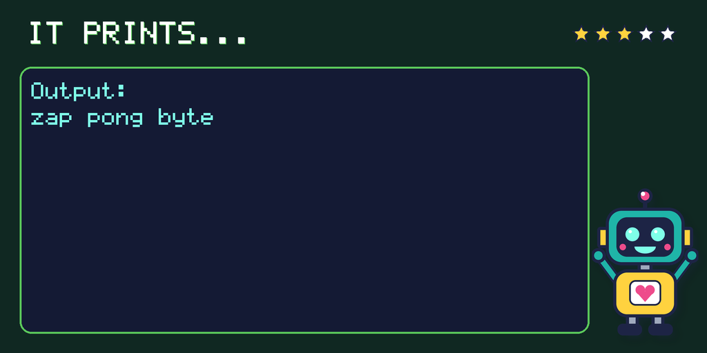 What the program prints