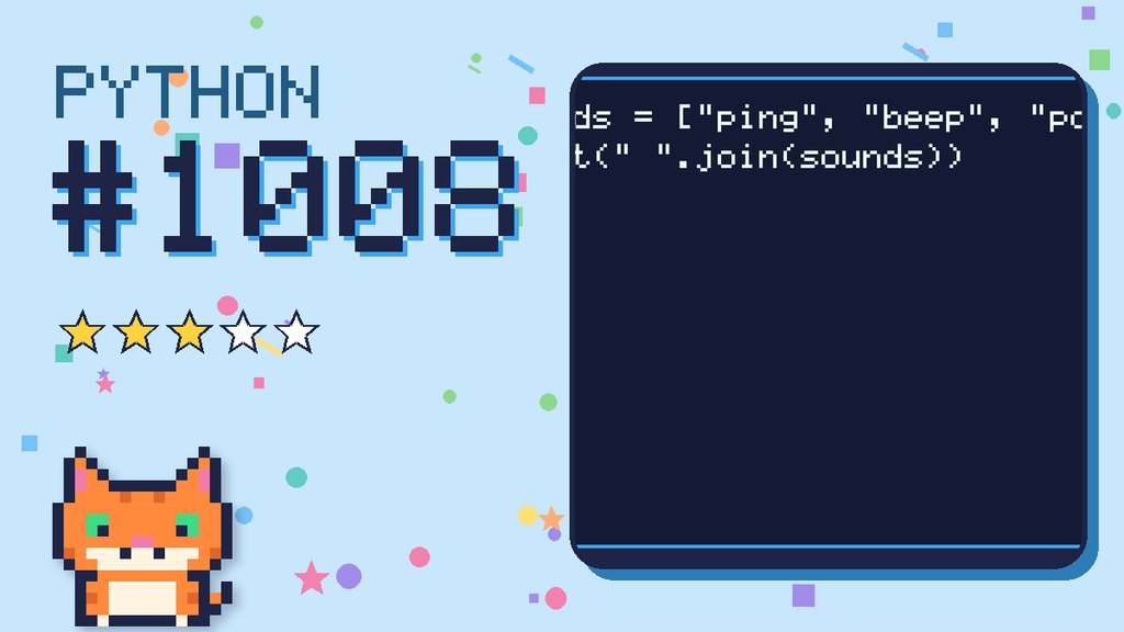 Python Puzzler 1008 card