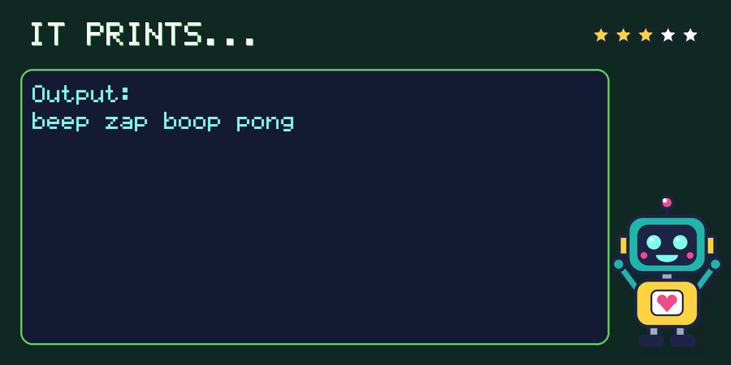 What the program prints