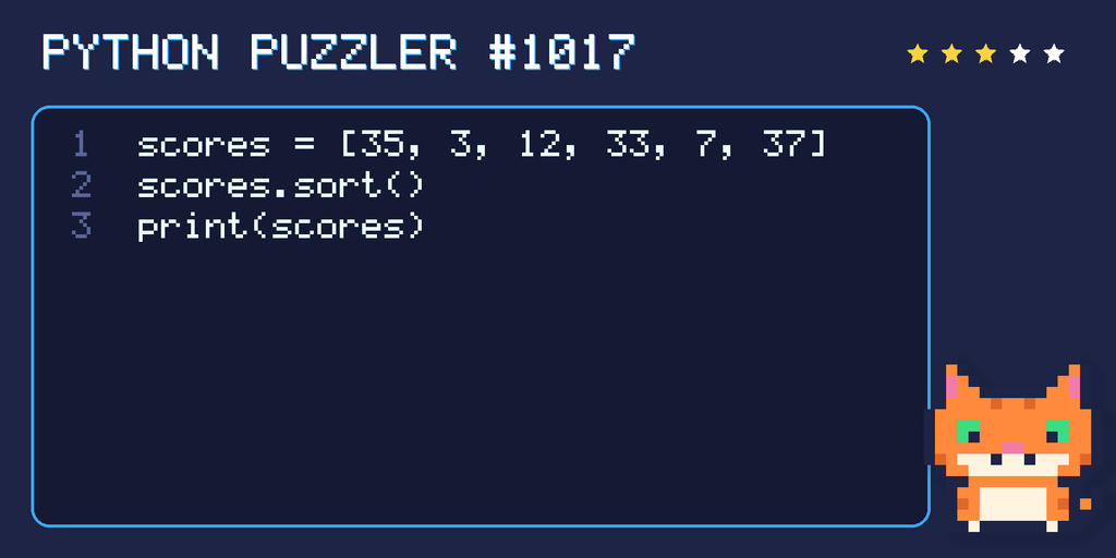 Python puzzler 1017 code