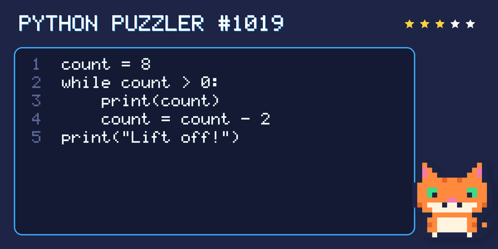 Python puzzler 1019 code