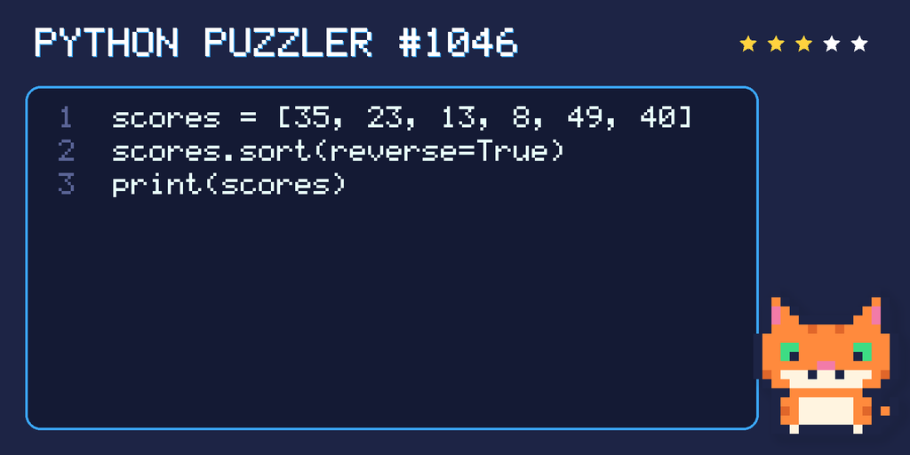 Python puzzler 1046 code