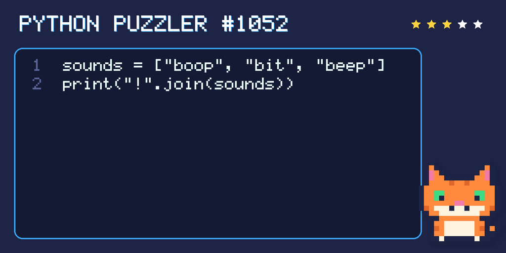 Python puzzler 1052 code