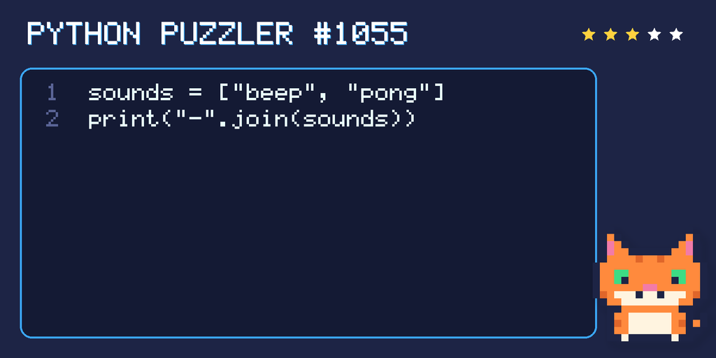 Python puzzler 1055 code