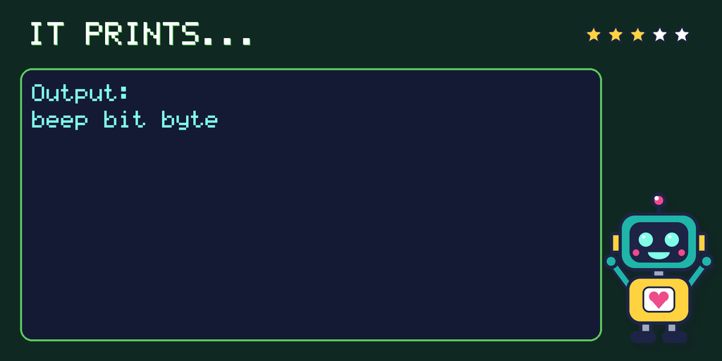 What the program prints