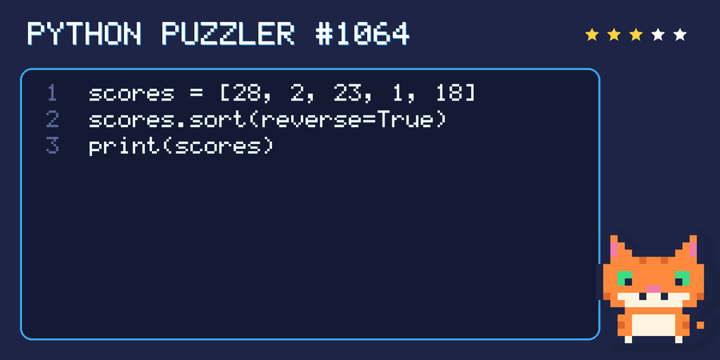 Python puzzler 1064 code