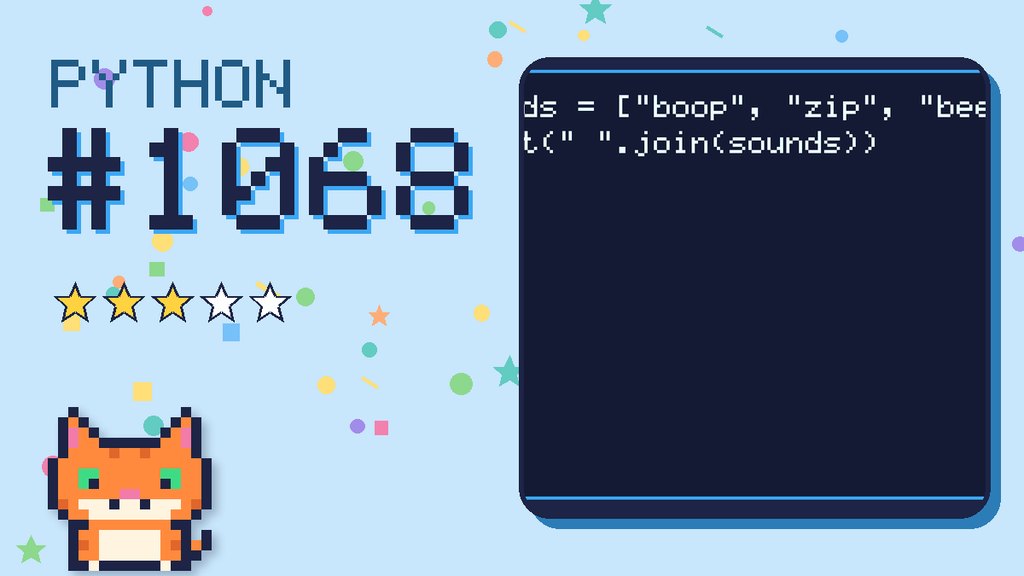 Python Puzzler 1068 card