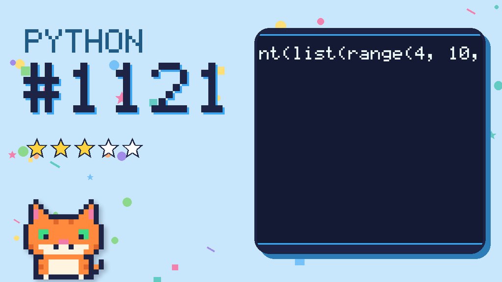 Python Puzzler 1121 card