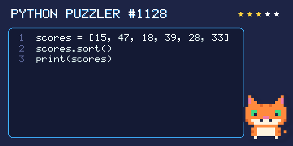 Python puzzler 1128 code