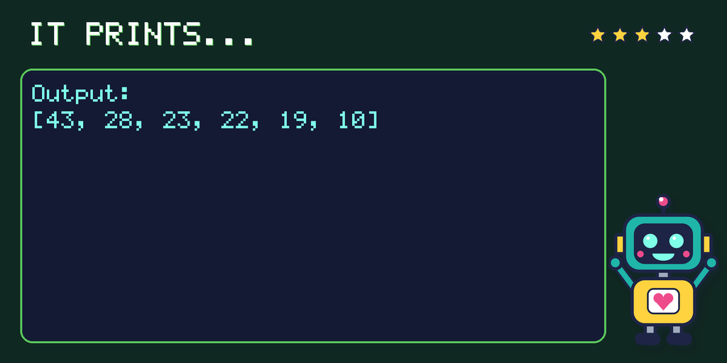 What the program prints