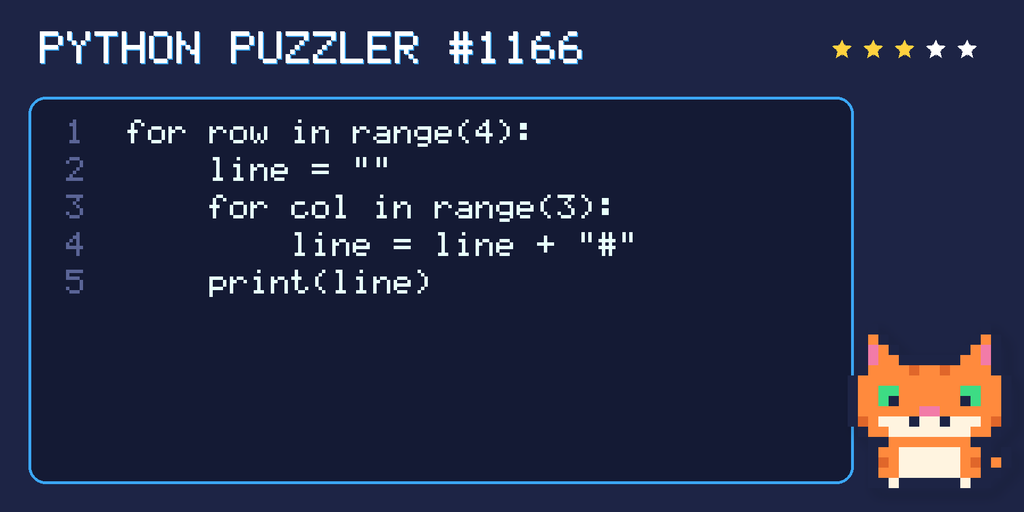 Python puzzler 1166 code