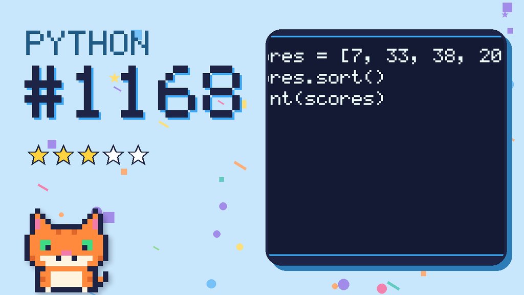 Python Puzzler 1168 card
