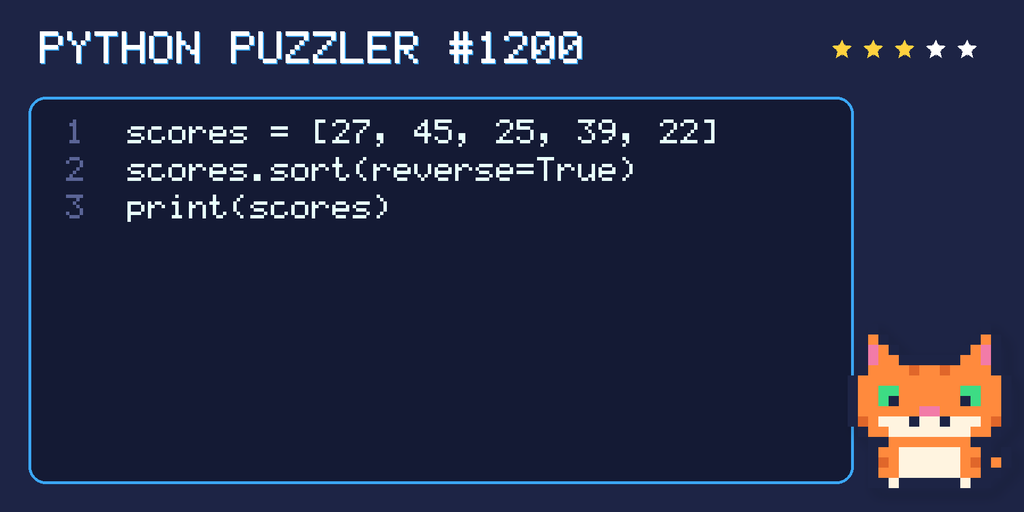 Python puzzler 1200 code