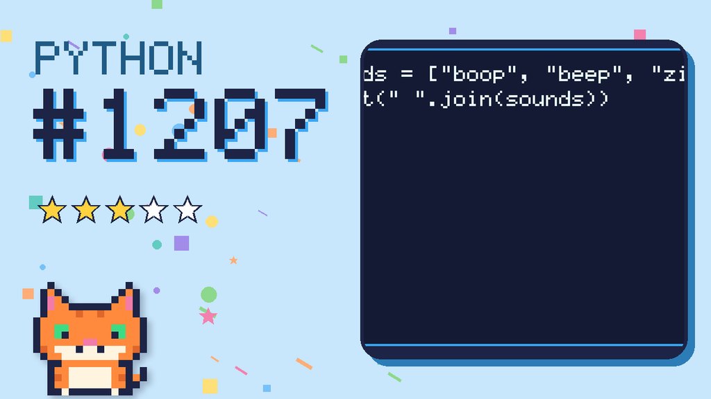Python Puzzler 1207 card