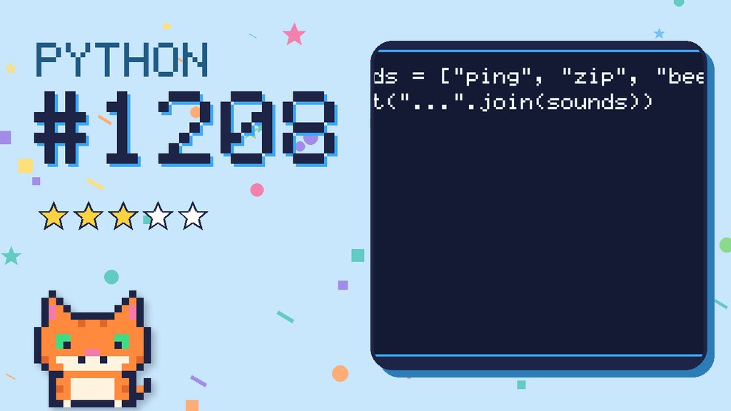 Python Puzzler 1208 card