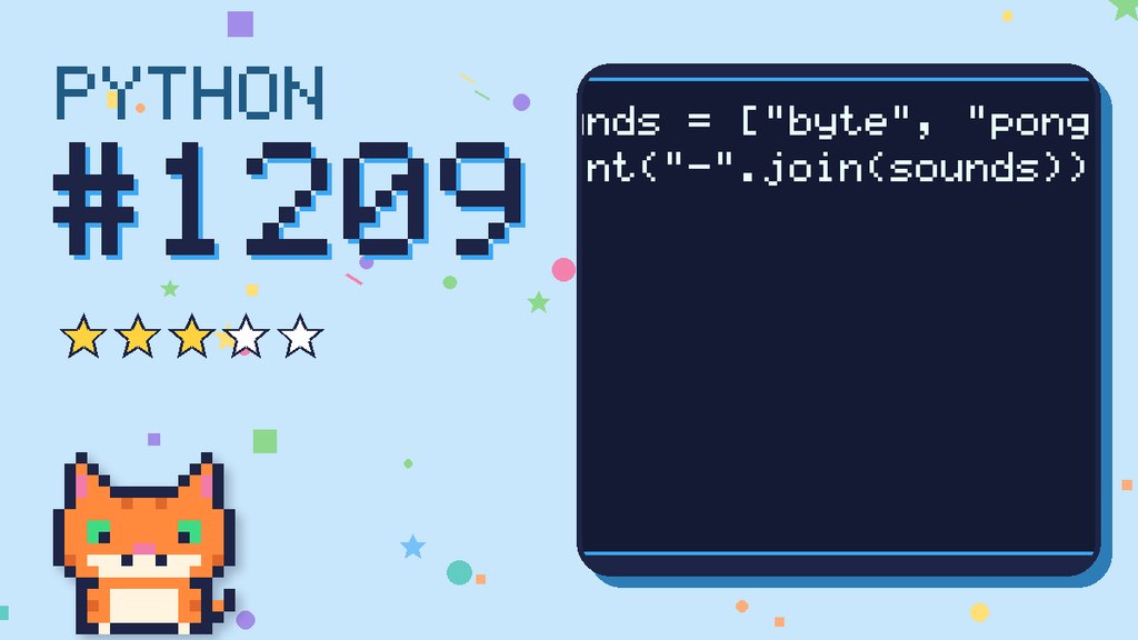 Python Puzzler 1209 card