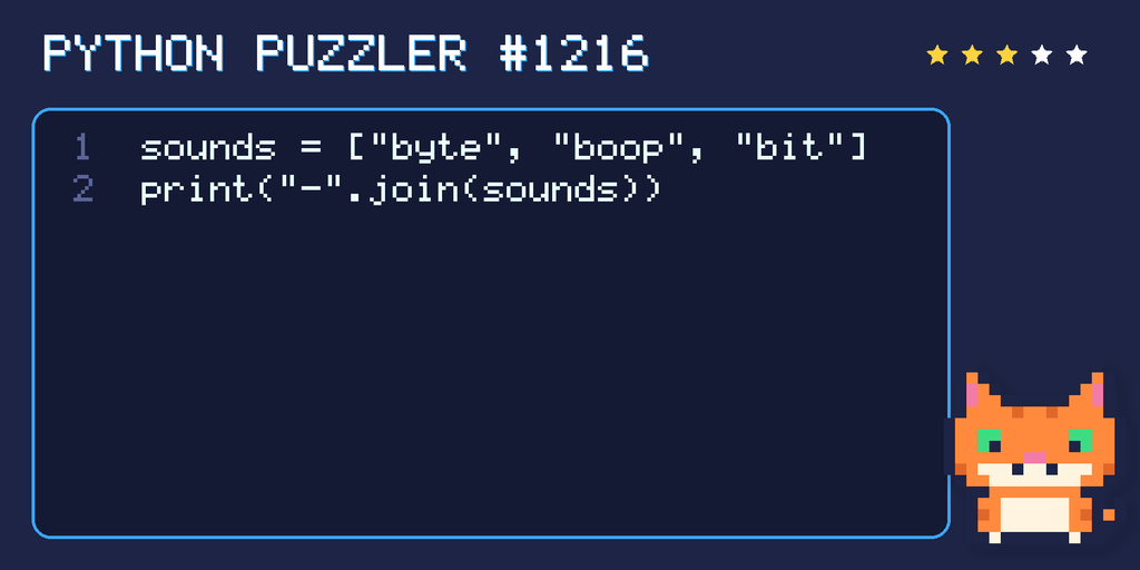 Python puzzler 1216 code