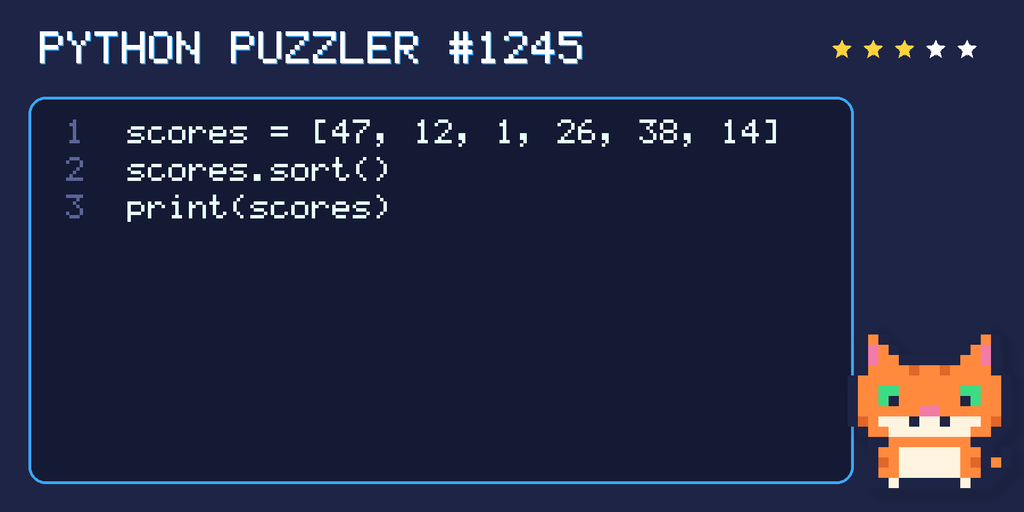 Python puzzler 1245 code