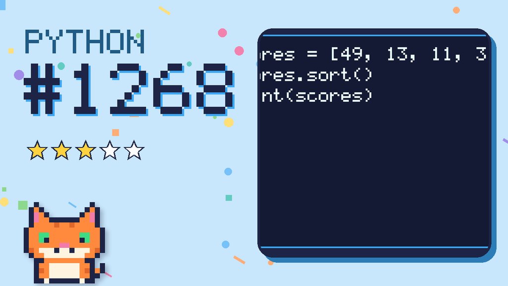 Python Puzzler 1268 card