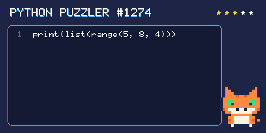 Python puzzler 1274 code