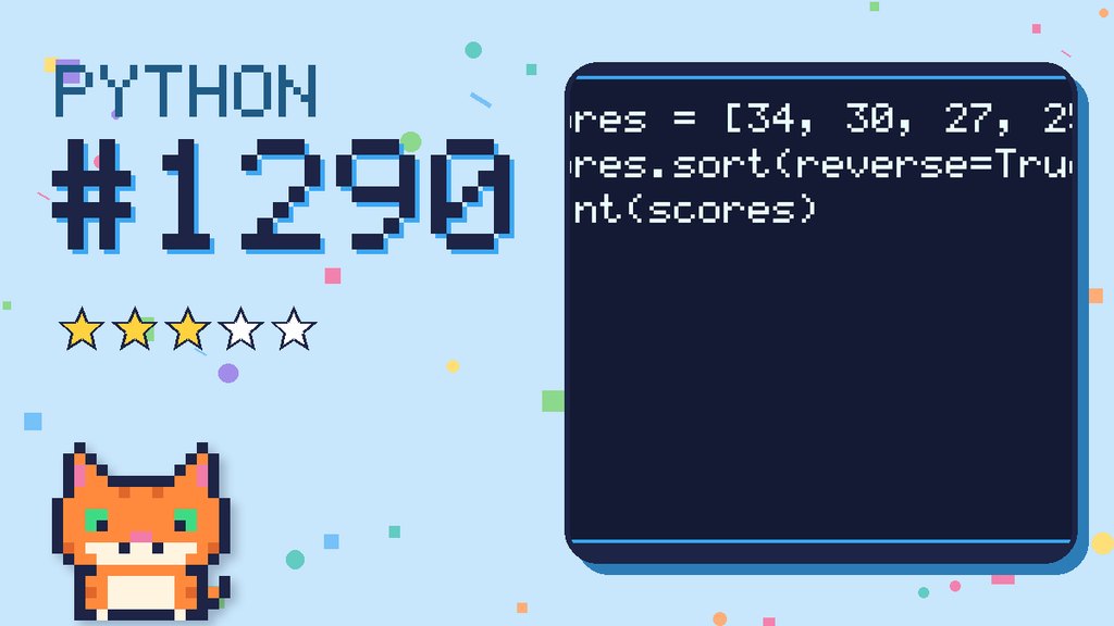 Python Puzzler 1290 card
