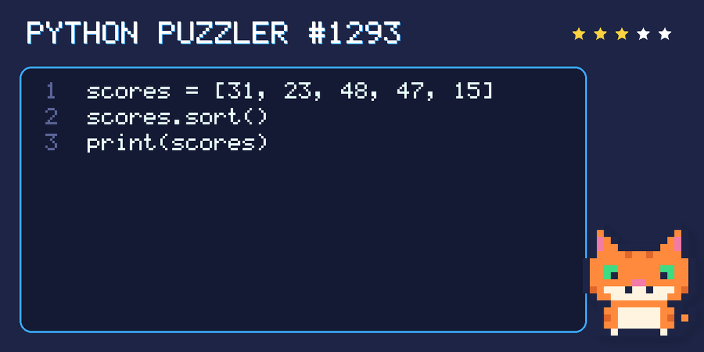 Python puzzler 1293 code