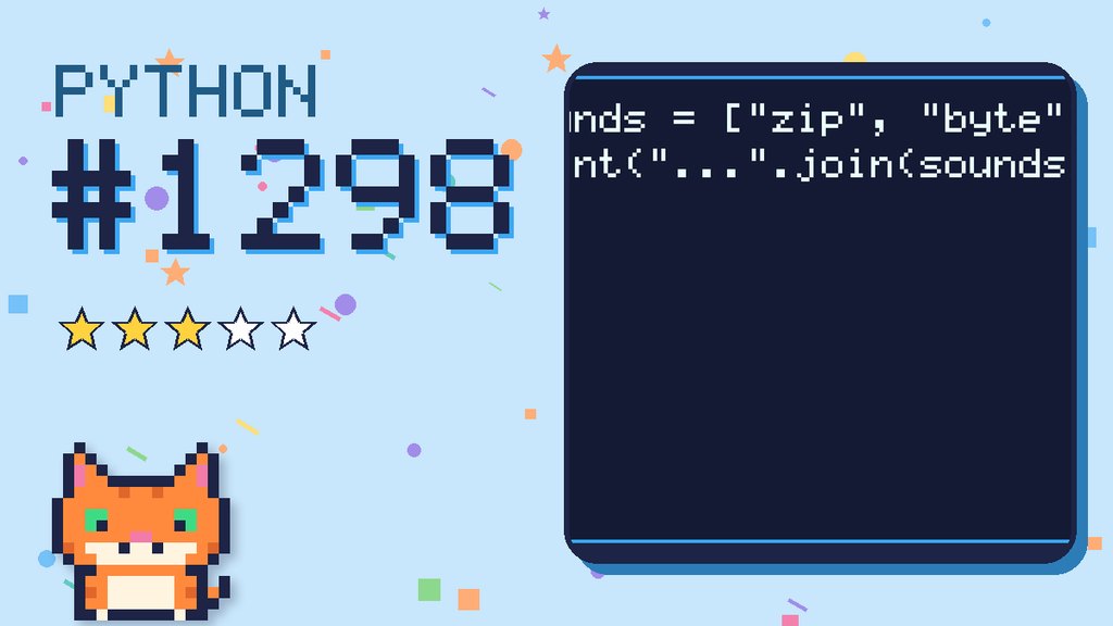 Python Puzzler 1298 card