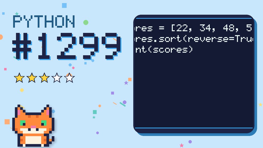 Python Puzzler 1299 card