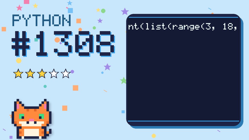 Python Puzzler 1308 card