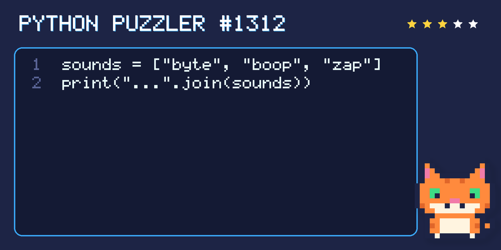 Python puzzler 1312 code