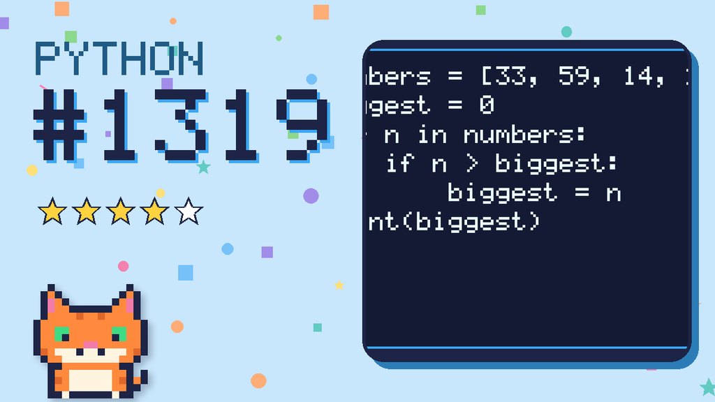 Python Puzzler 1319 card