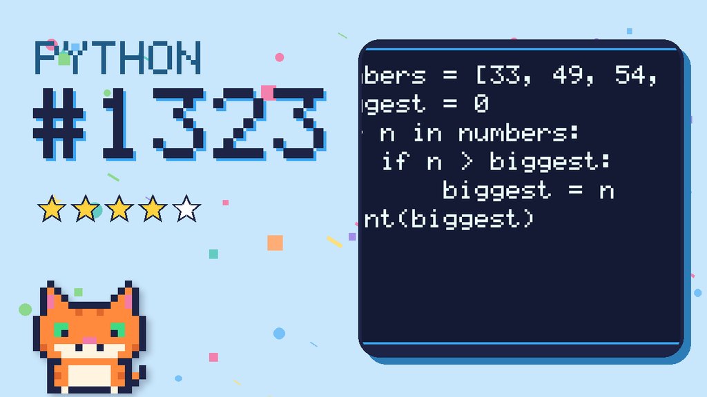 Python Puzzler 1323 card