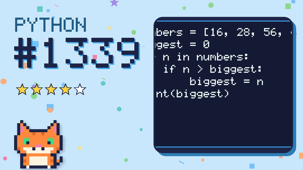 Python Puzzler 1339 card