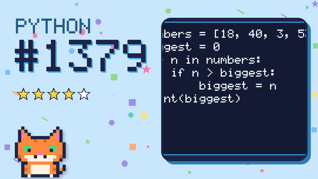 Python Puzzler 1379 card