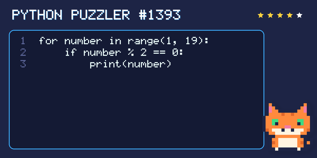 Python puzzler 1393 code