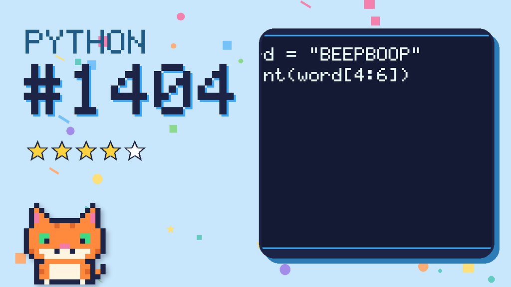 Python Puzzler 1404 card
