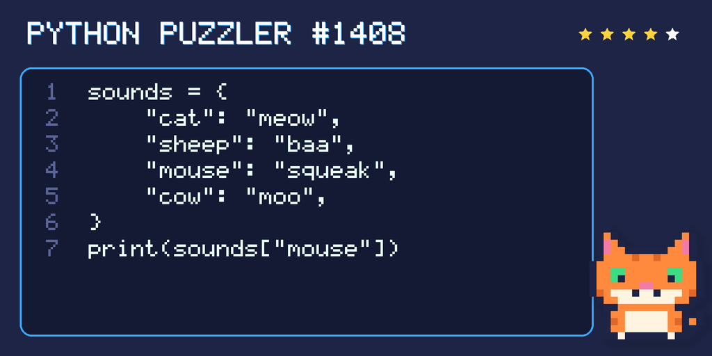 Python puzzler 1408 code
