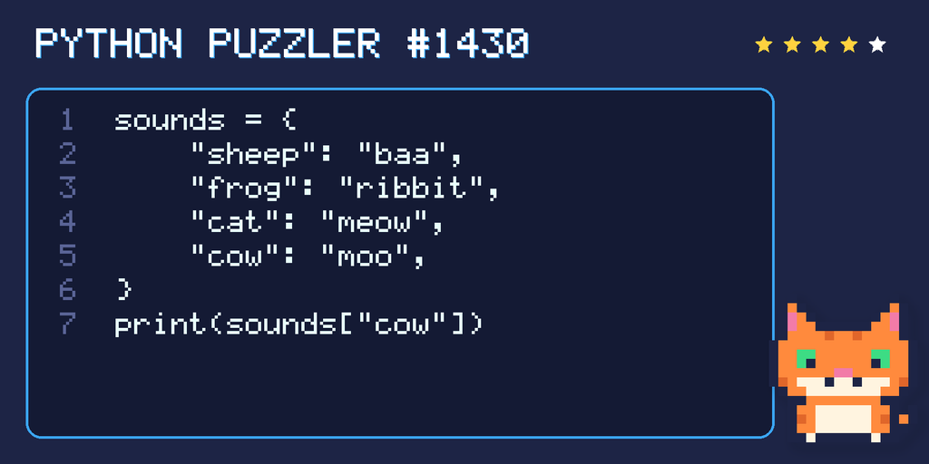 Python puzzler 1430 code