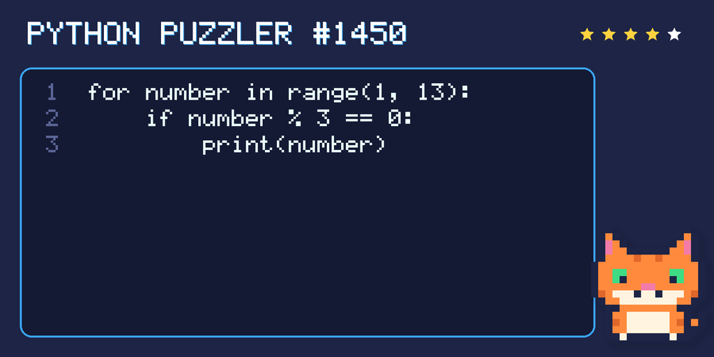 Python puzzler 1450 code