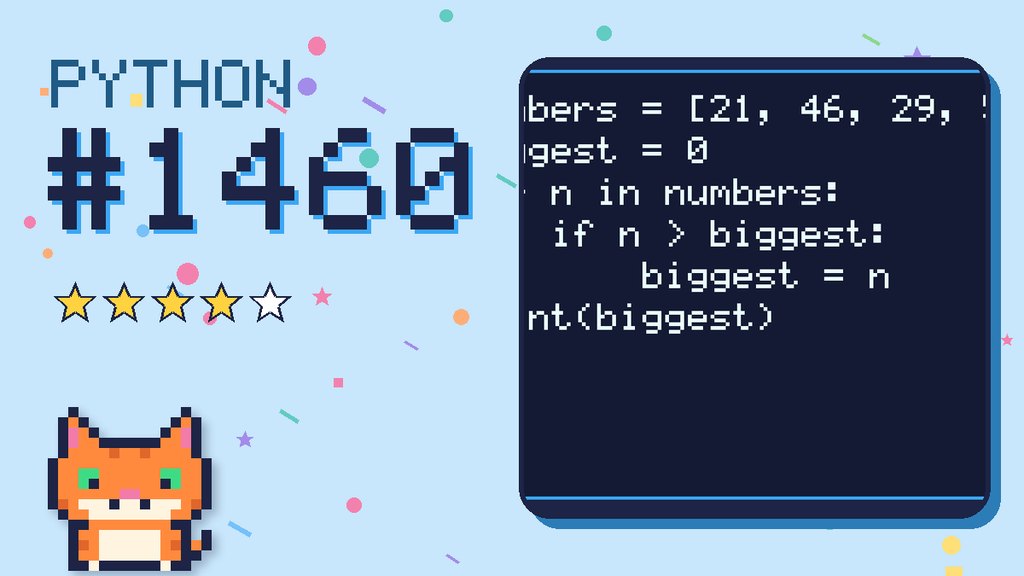 Python Puzzler 1460 card