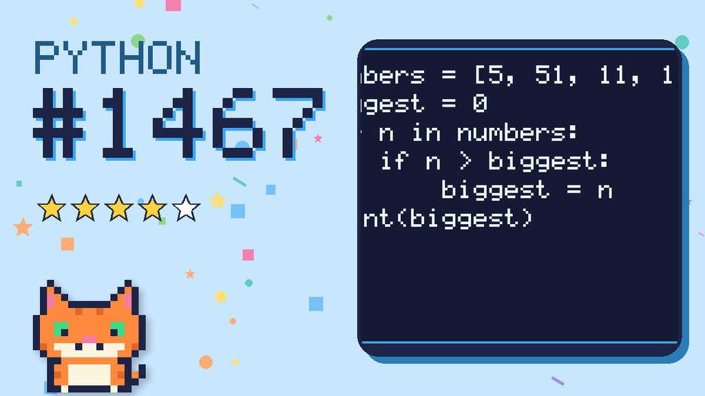 Python Puzzler 1467 card