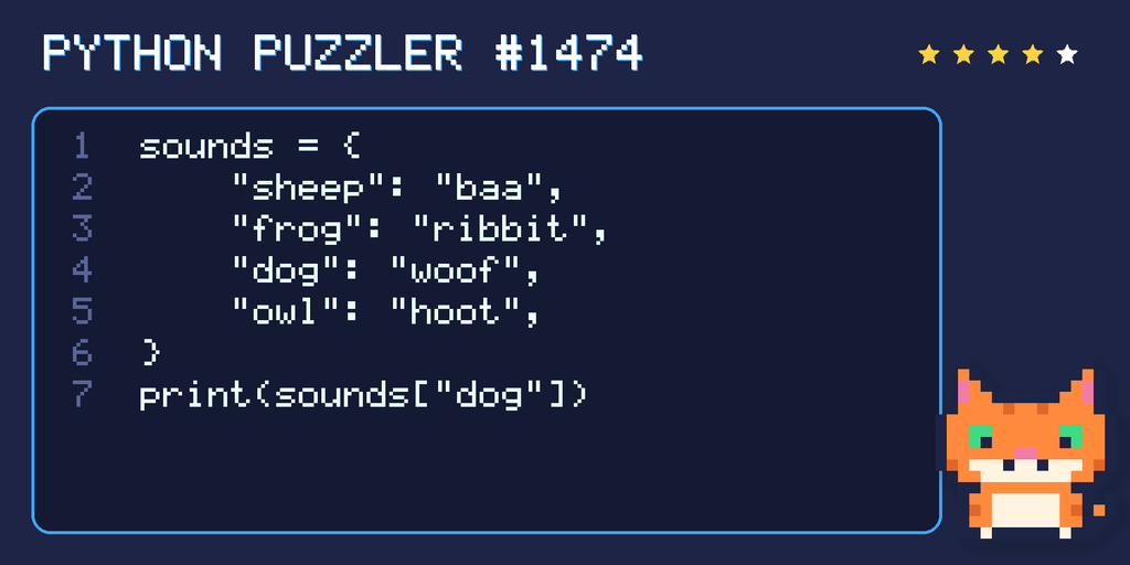 Python puzzler 1474 code