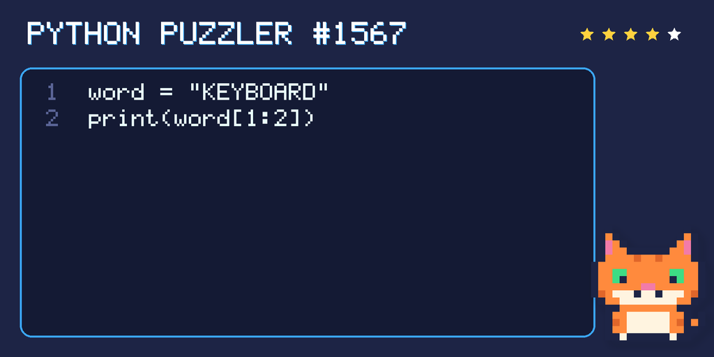 Python puzzler 1567 code