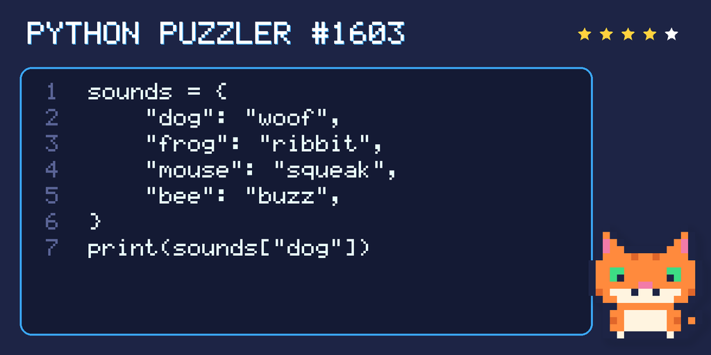 Python puzzler 1603 code